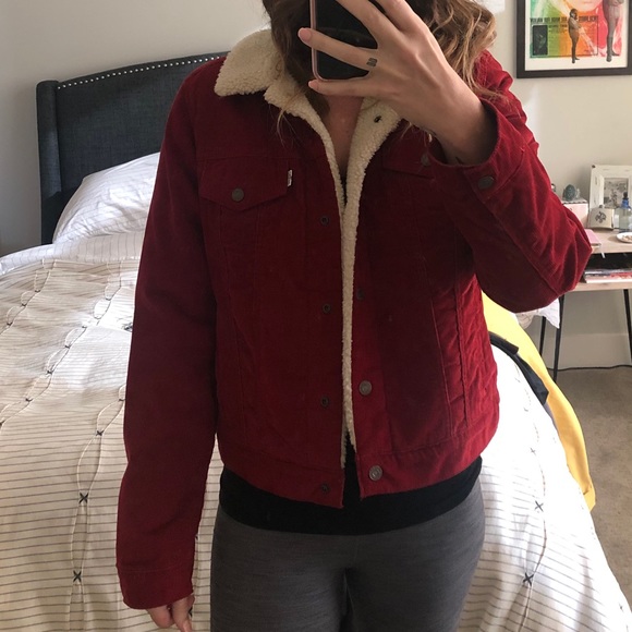 levi's sherpa lined corduroy trucker jacket